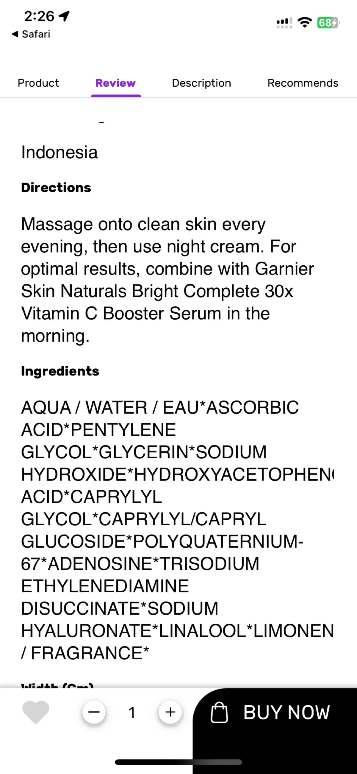 Skin Naturals Bright Complete 30x Vitamin C Booster Serum (夜用/建議搭配使用)