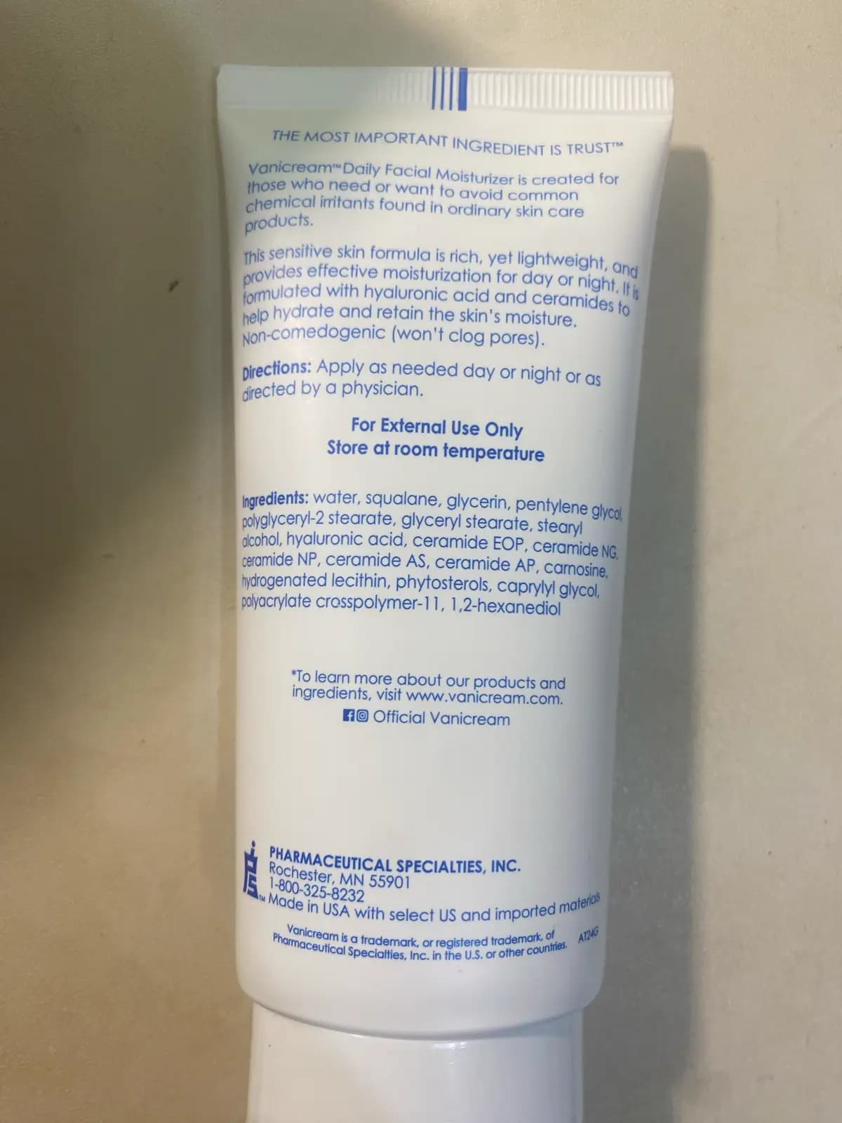 Vanicream Daily Facial Moisturizer