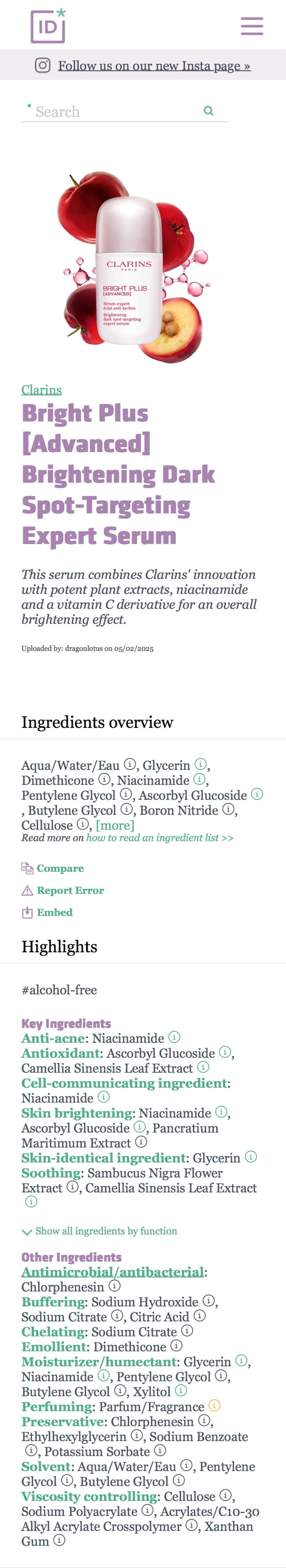 Bright Plus [Advanced] Sérum expert éclat anti-taches / Brightening Dark Spot-Targeting Expert Serum