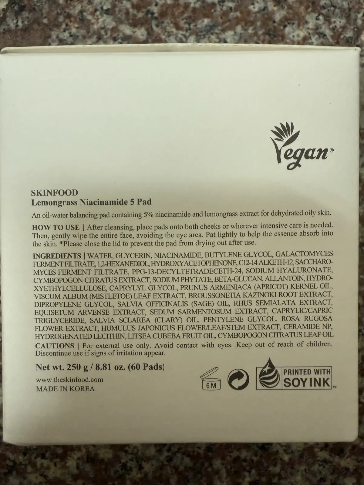 Lemongrass Niacinamide 5 Pad
