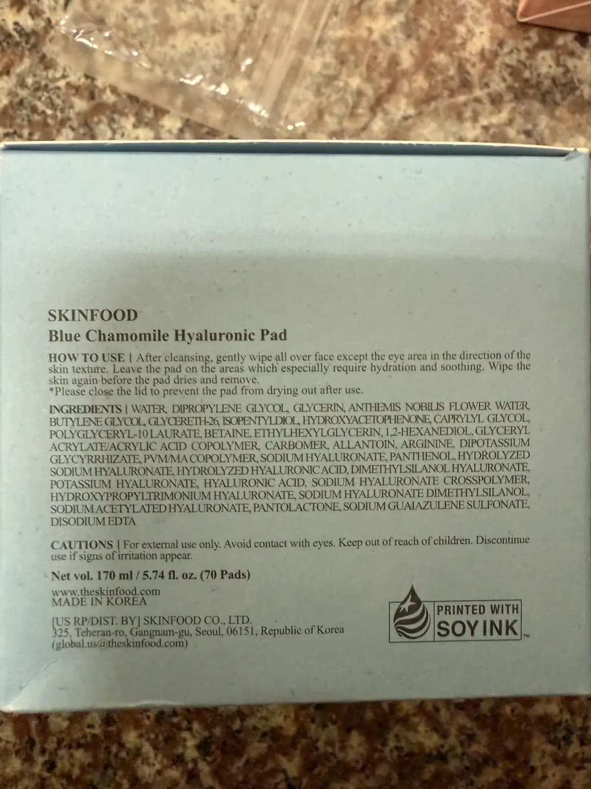 Blue Chamomile Hyaluronic Pad