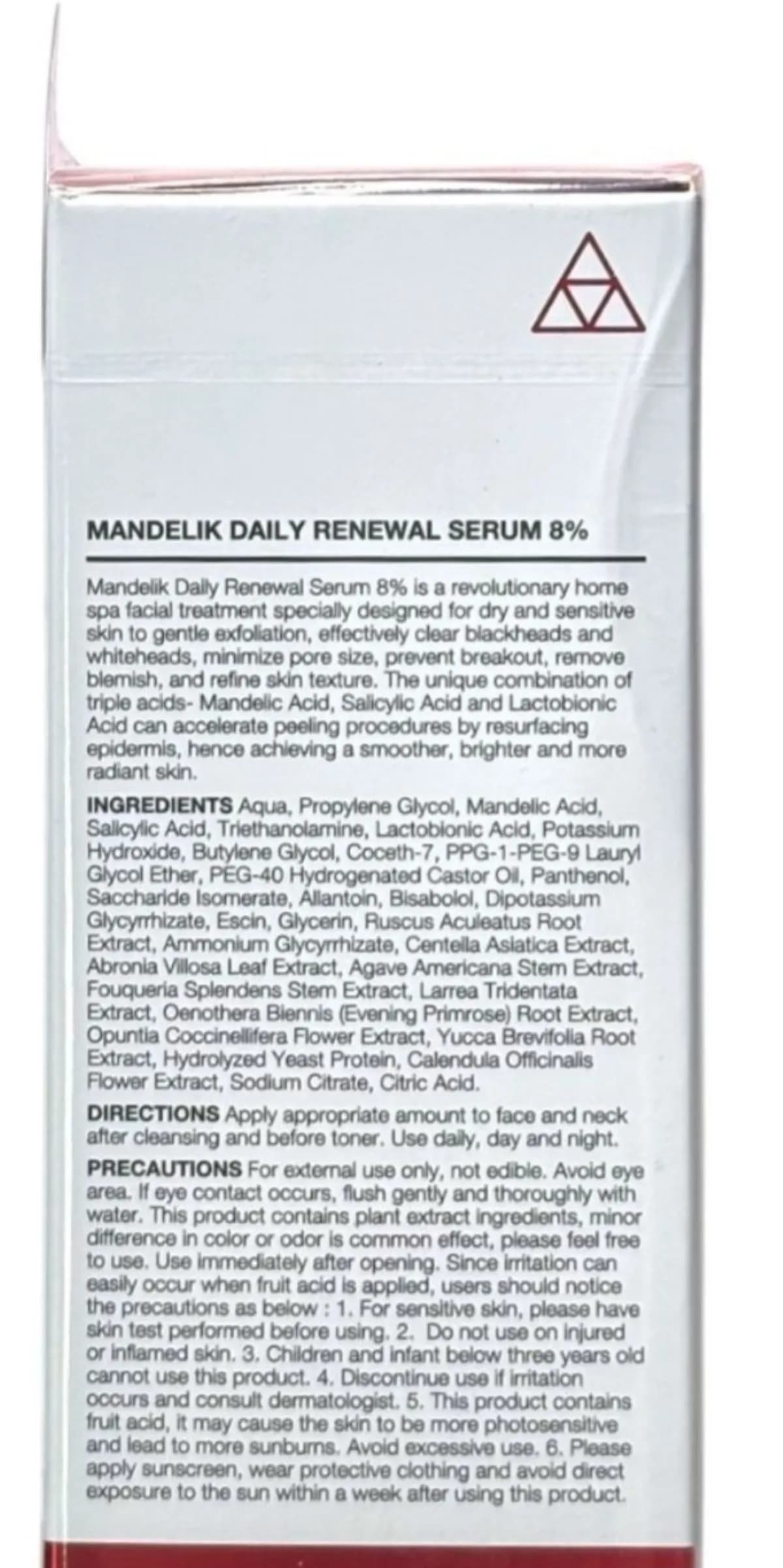 MANDELIK DAILY RENEWAL SERUM 8%