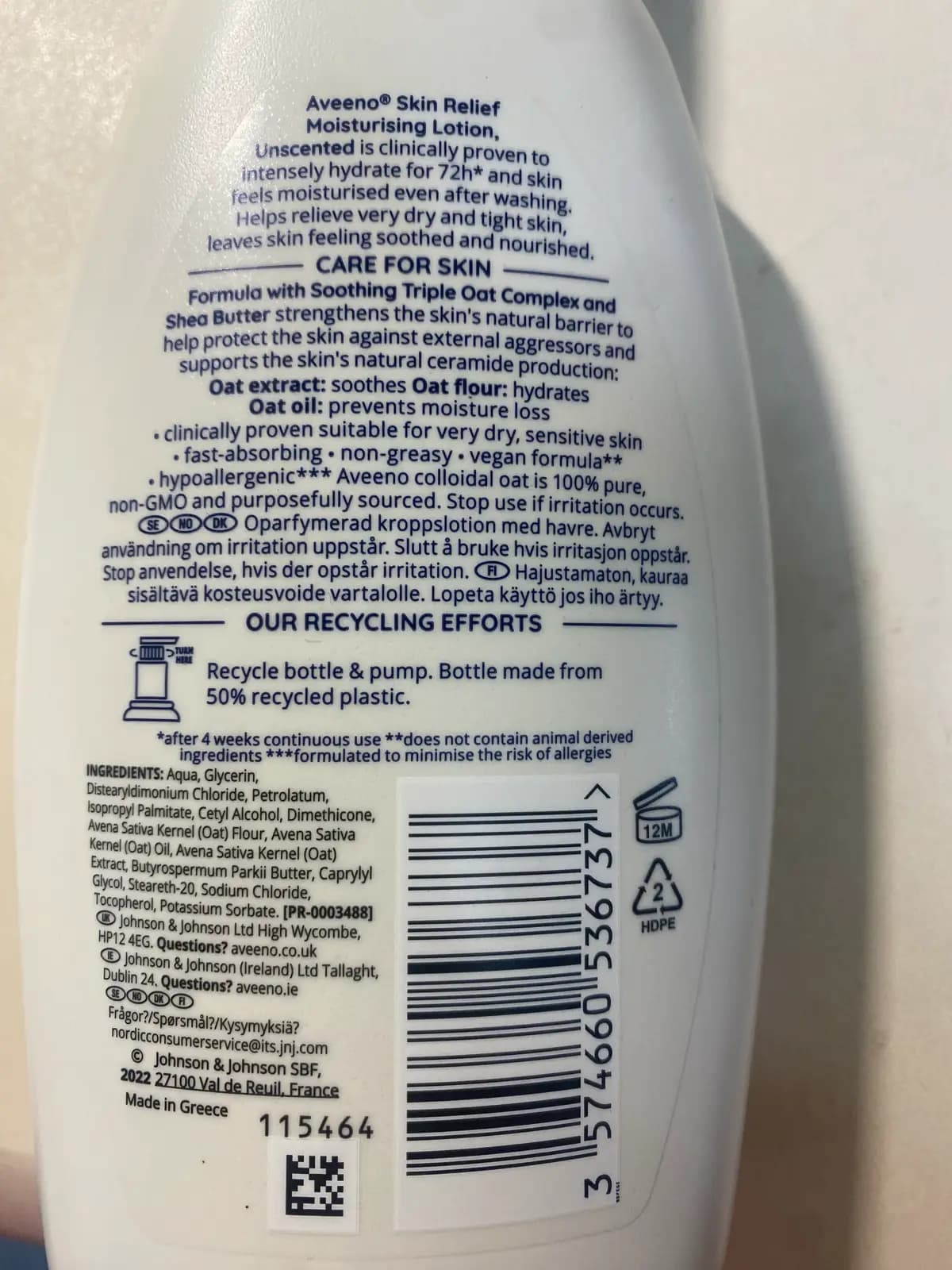 Skin Relief Moisturising Lotion, Unscented