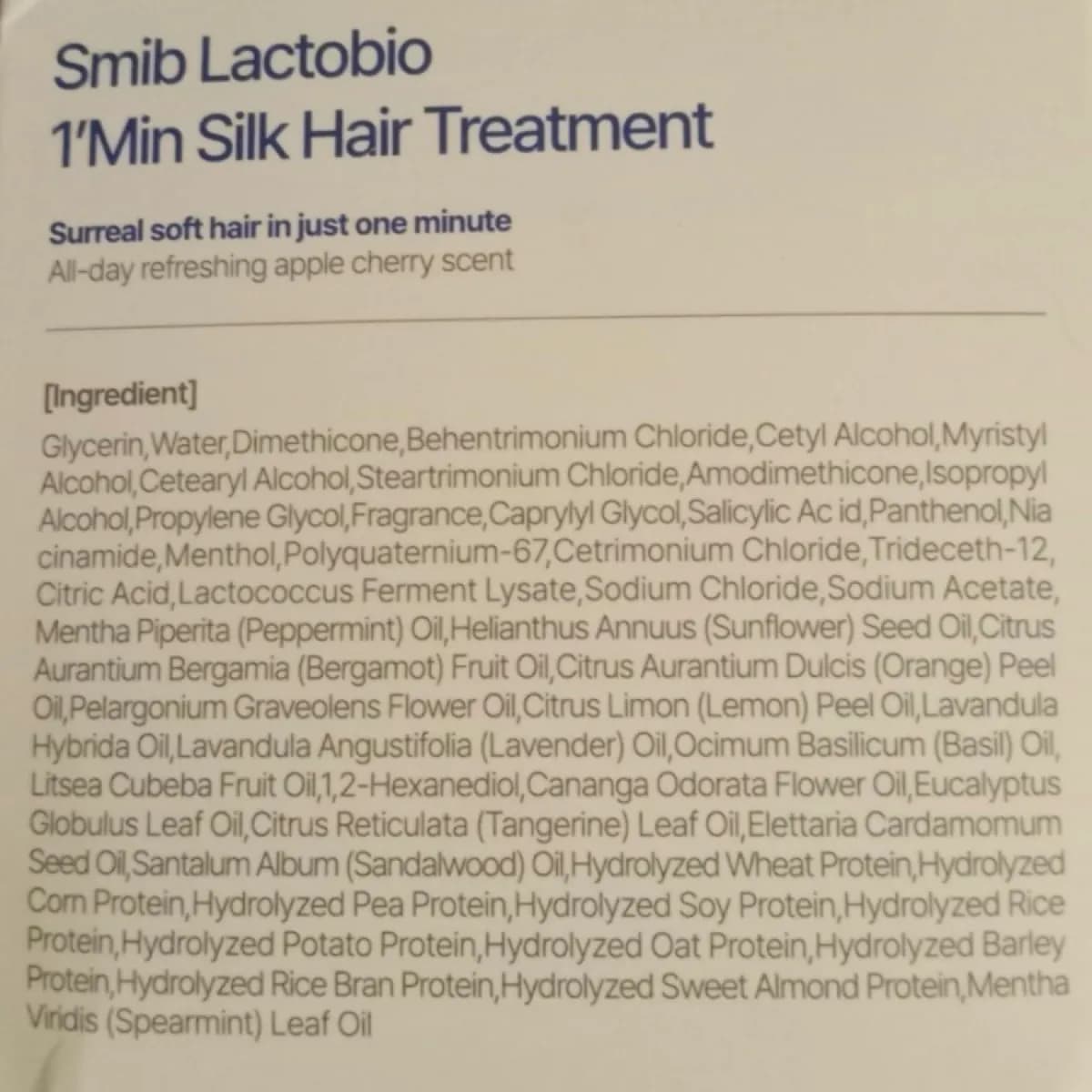 1'Min Silk Hair Treatment