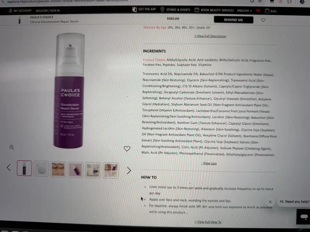 PAULA'S CHOICE Clinical Discoloration Repair Serum