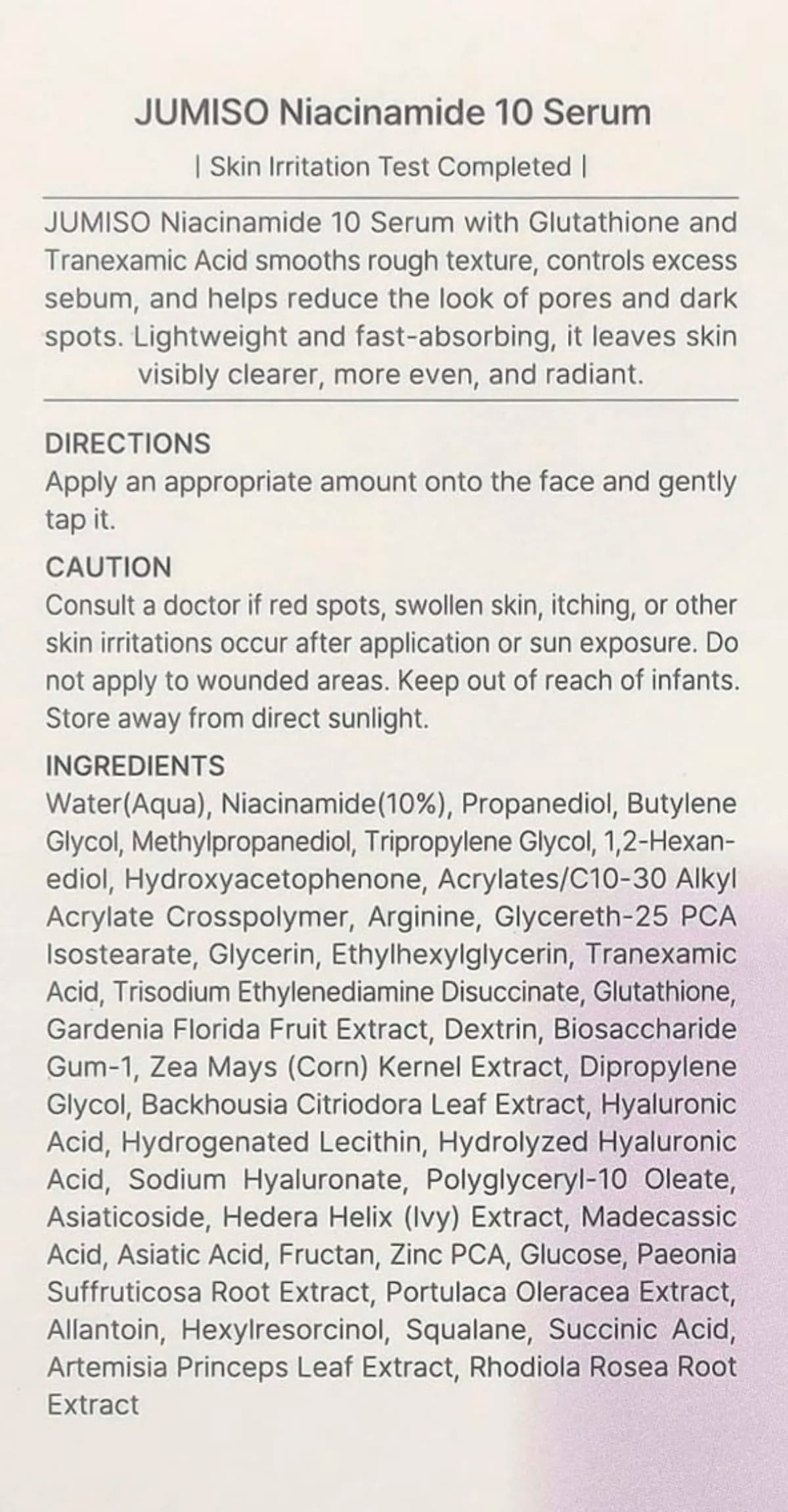 JUMISO Niacinamide 10 Serum