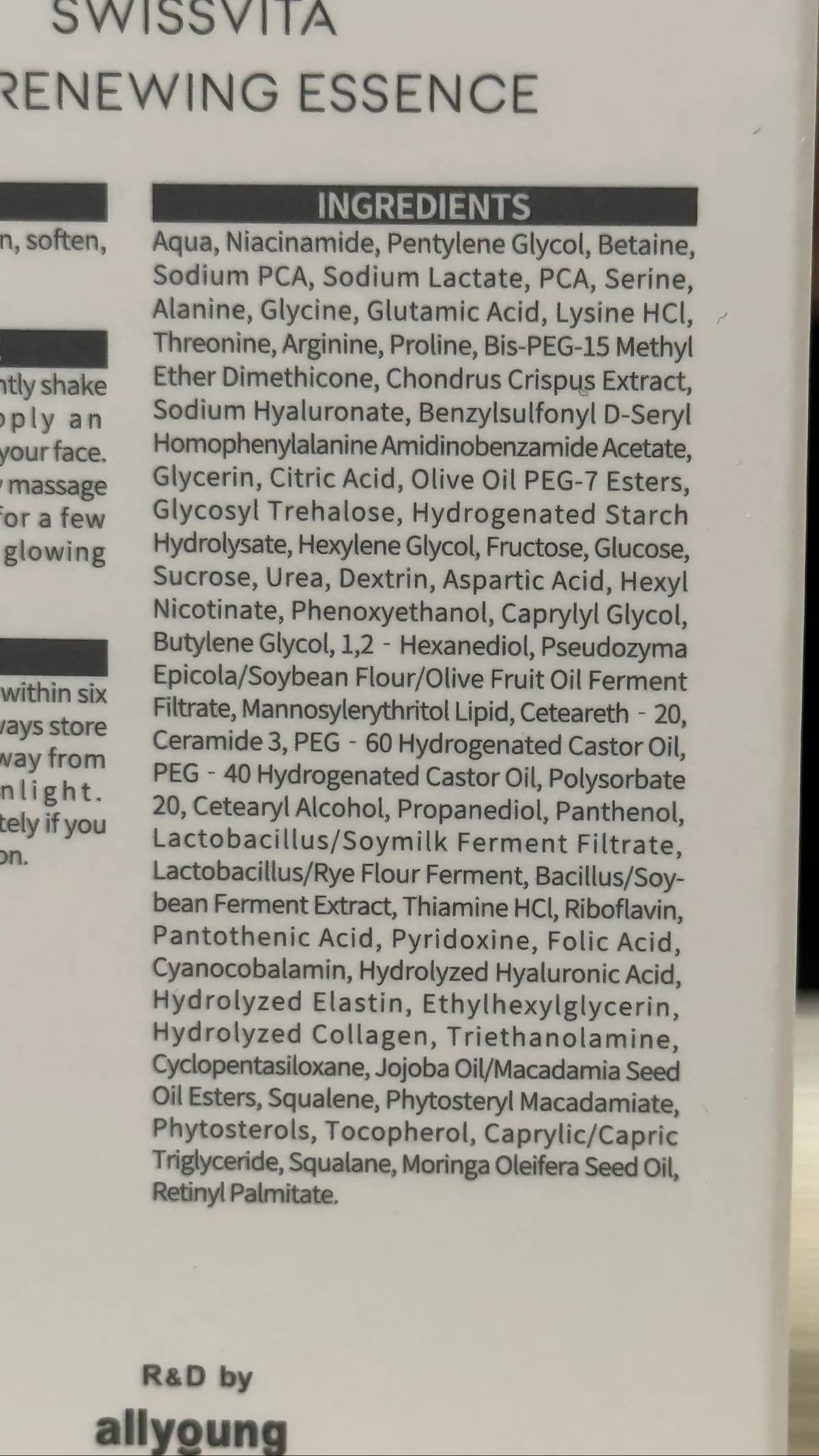 SWISSVITA RENEWING ESSENCE