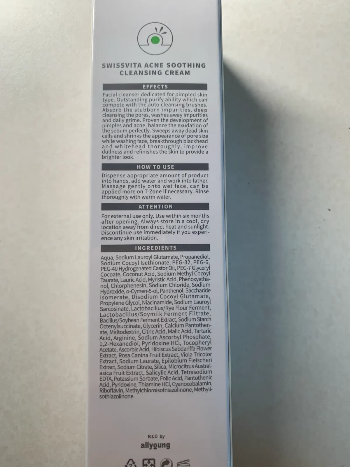 SWISSVITA ACNE SOOTHING CLEANSING CREAM