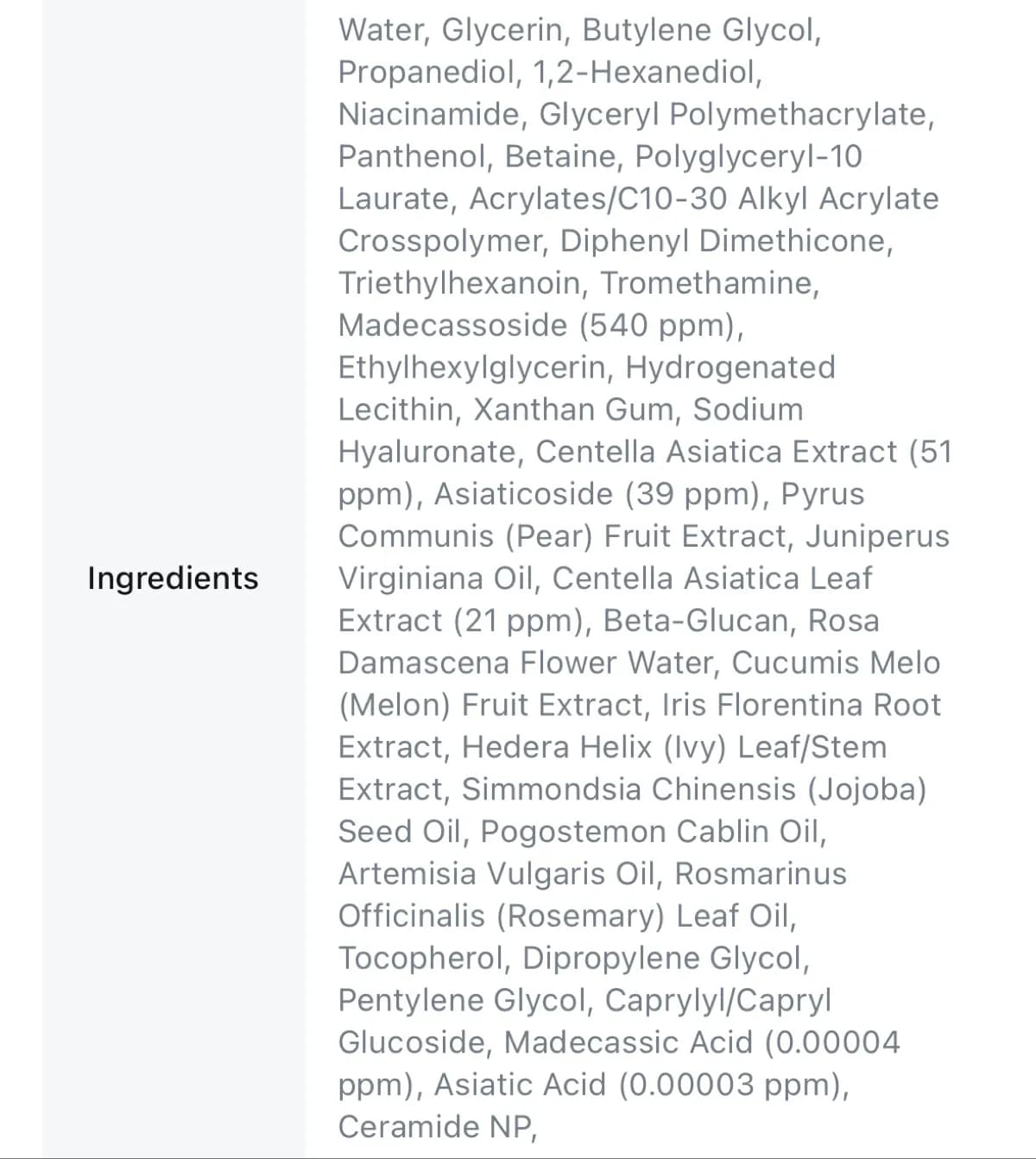 Madecassoside Blemish Repair Serum