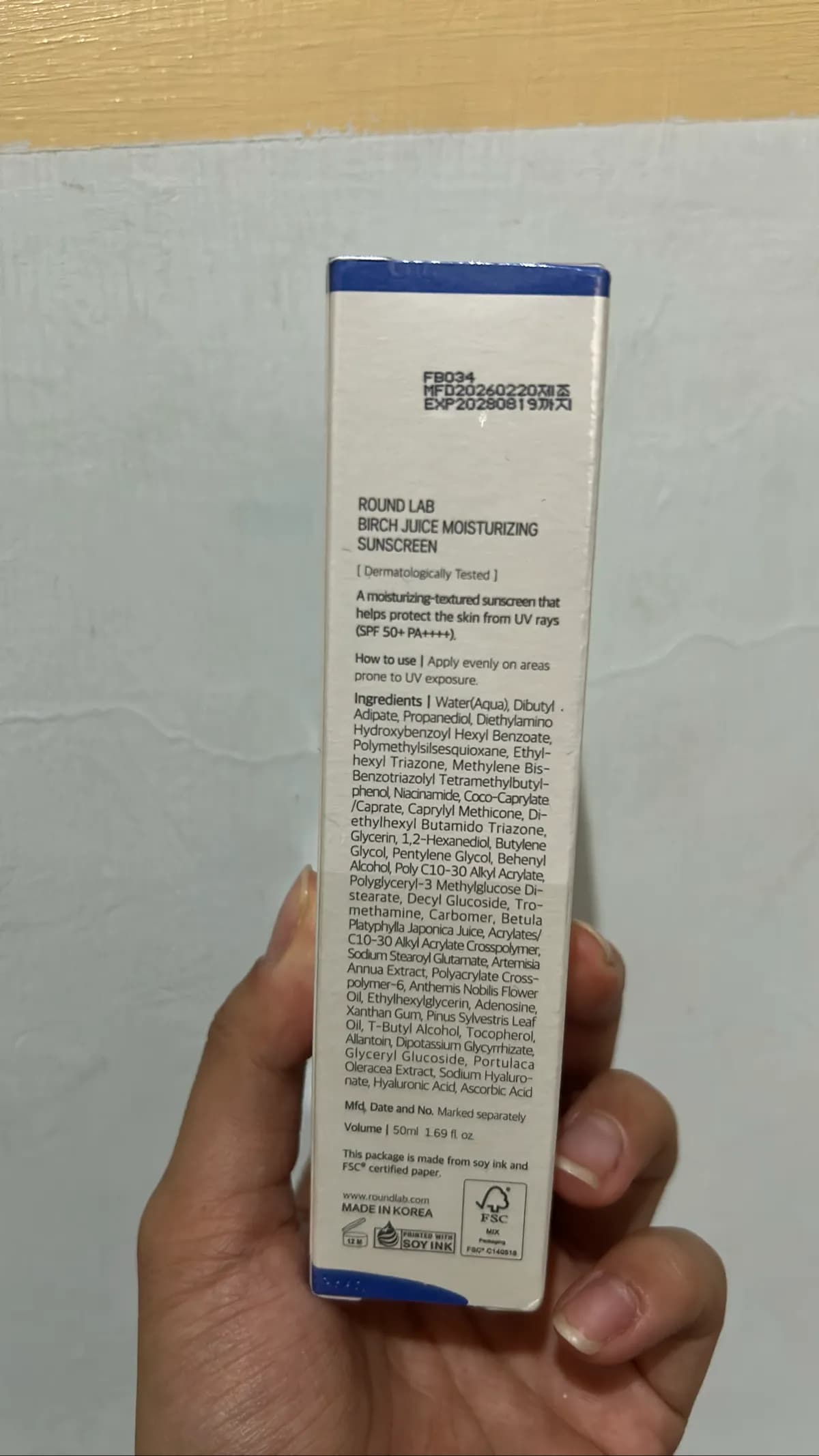 ROUND LAB Birch Juice Moisturizing Sunscreen