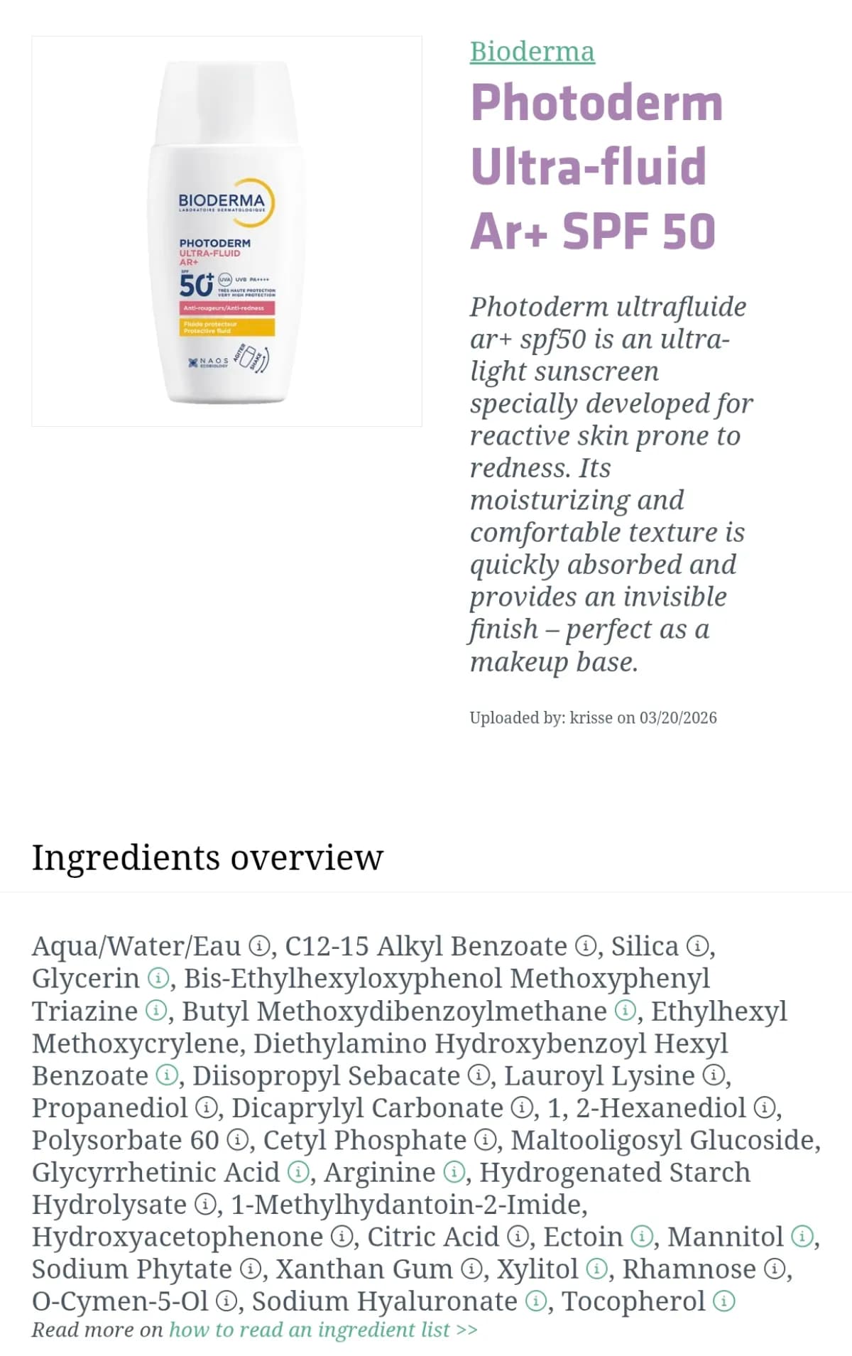 Bioderma Photoderm Ultra-fluid AR+ SPF 50