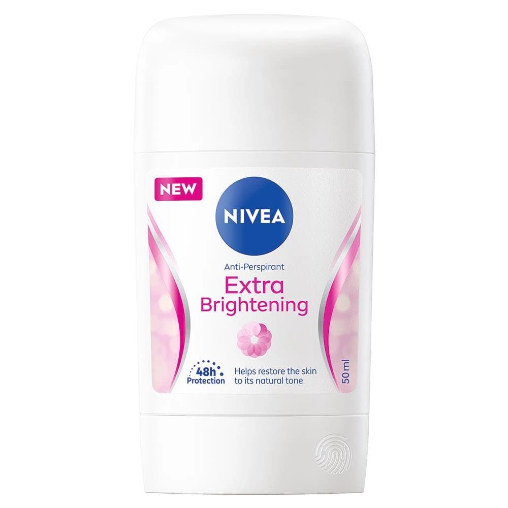 NIVEA 妮維雅 妮維雅止汗爽身乳膏Pro升級版-亮白系列 (EXTRA BRIGHTENING STICK) - 產品正面包裝 | cosGlint