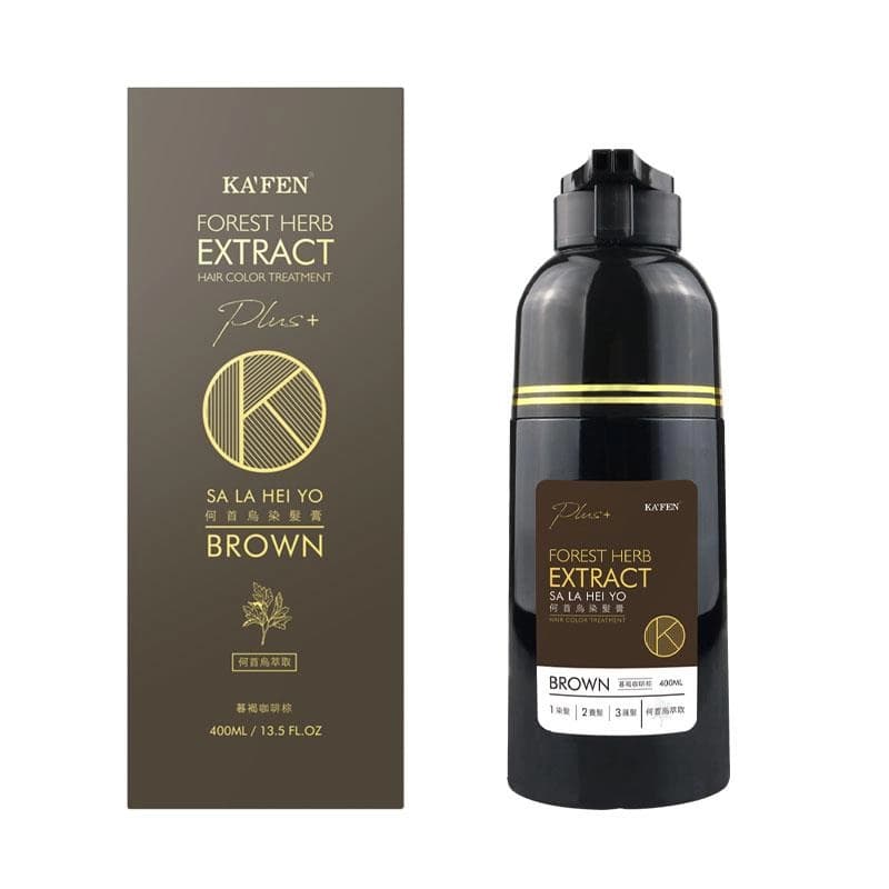 何首烏染髮膏暮褐咖啡線 Plus+ (HAIR COLOR TREATMENT BROWN) - 正面