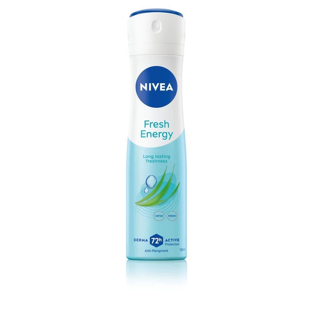NIVEA 妮維雅 妮維雅止汗爽身噴霧 清新舒涼 (NIVEA FRESH ENERGY SPRAY) - 產品正面包裝 | cosGlint