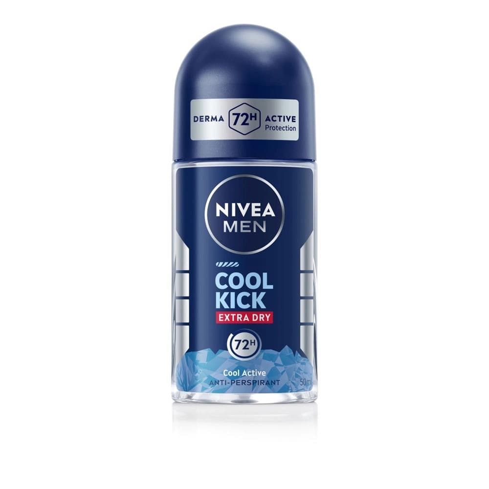 NIVEA 妮維雅 妮維雅男士止汗爽身乳液 瞬間酷涼系列-麝香 (NIVEA MEN COOL KICK COOL ACTIVE ROLL-ON) - 產品正面包裝 | cosGlint