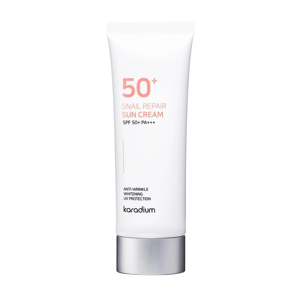 Karadium 蝸牛修護防曬霜 SPF50+ PA++ - 產品正面包裝 | cosGlint