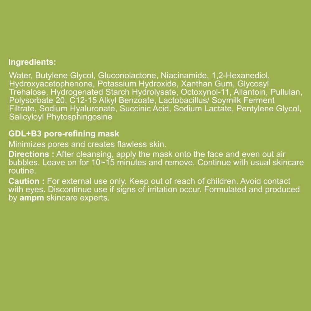 GDL+B3 pore-refining mask