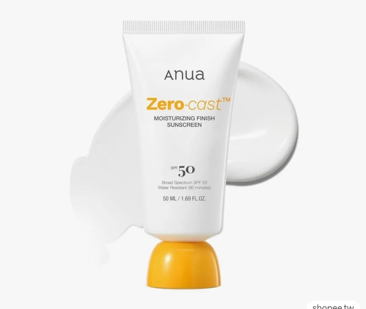 Anua Zero-Cast Moisturizing Finish Sunscreen