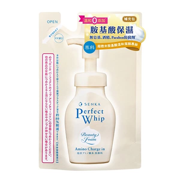 SENKA 專科 SENKA專科超微米胺基酸溫和潔顏慕絲補充包 130ml - 產品正面包裝 | cosGlint
