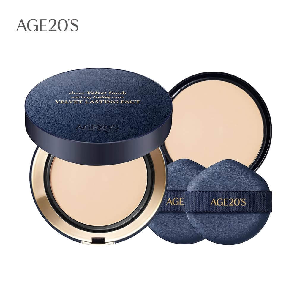AGE20'S AGE20S絲絨無瑕持久粉餅SPF50＋/PA＋＋＋＋ 21C亮白色 - 產品正面包裝 | cosGlint