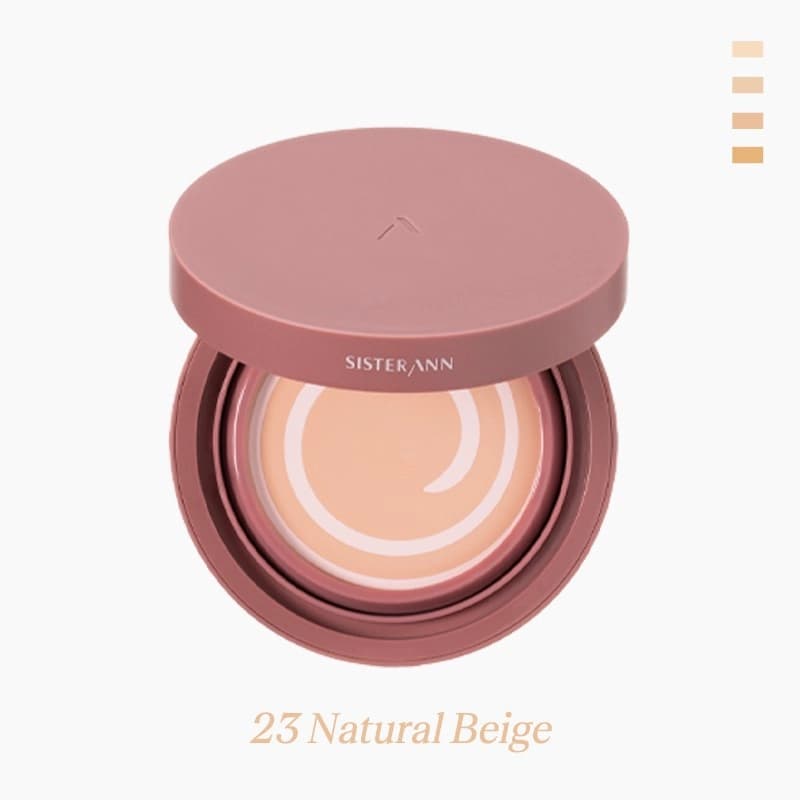 SISTER ANN Sister Ann粉嫩精華遮瑕氣墊 23自然米色 - 產品正面包裝 | cosGlint