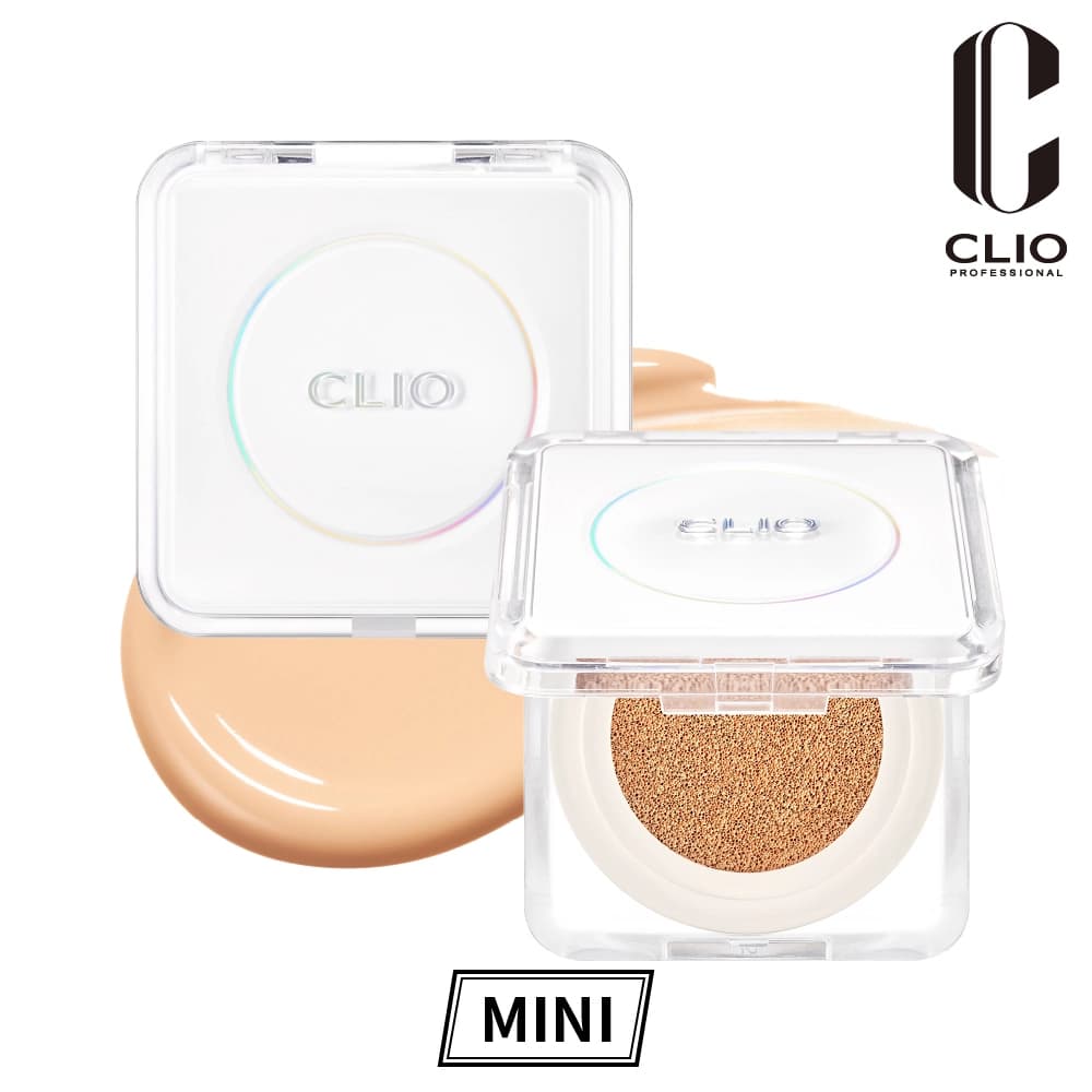 CLIO CLIO珂莉奧 羽緻無限緞光氣墊粉餅袖珍版SPF50＋， PA＋＋＋ （23N自然色） - 產品正面包裝 | cosGlint