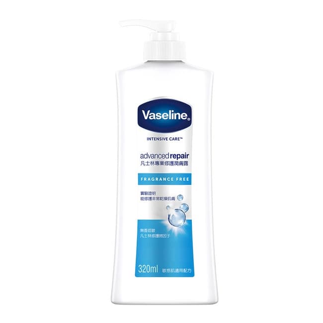 Vaseline 凡士林 Vaseline凡士林 專業修護潤膚露 320ML - 產品正面包裝 | cosGlint