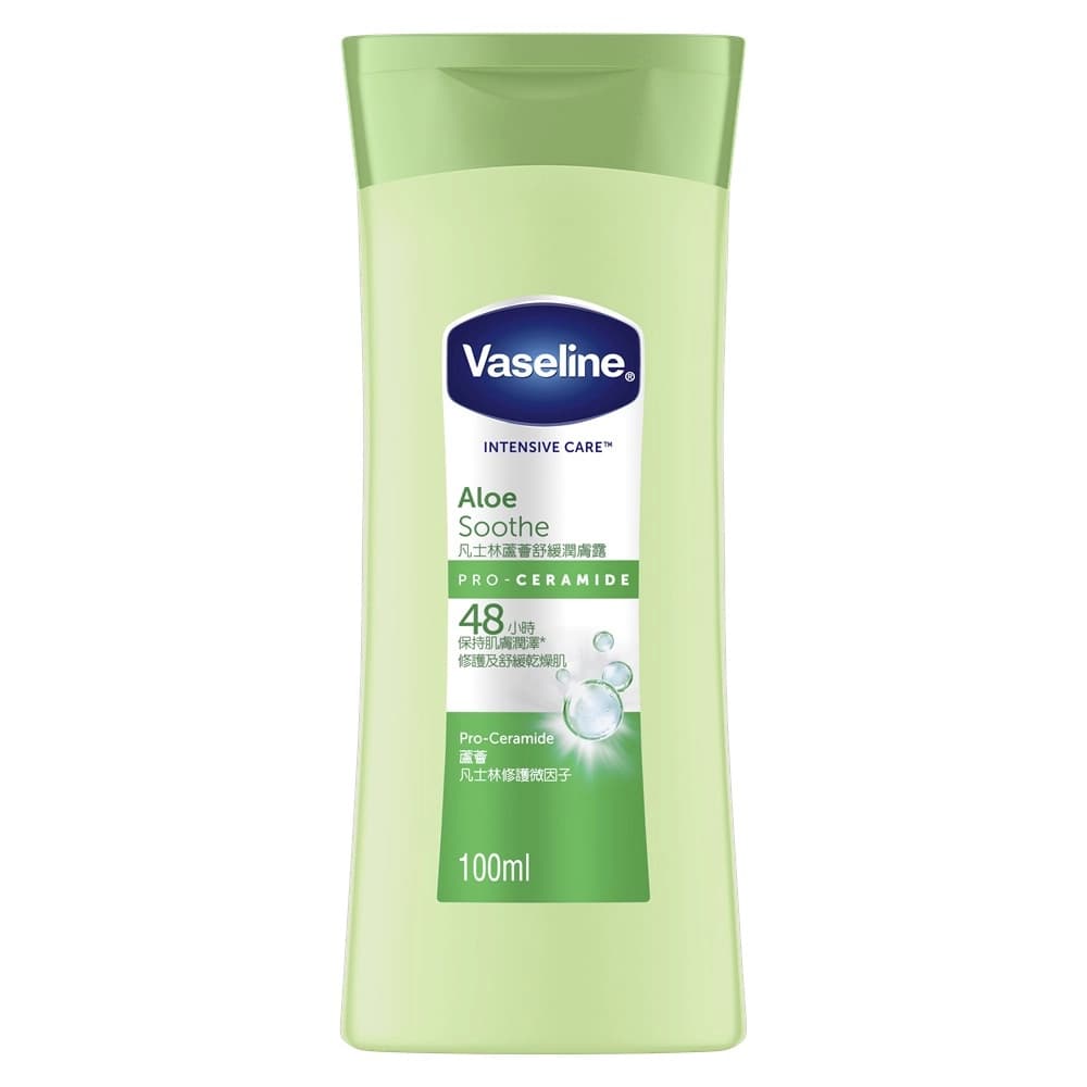 Vaseline Vaseline凡士林 蘆薈舒緩潤膚露 100ML - 產品正面包裝 | cosGlint