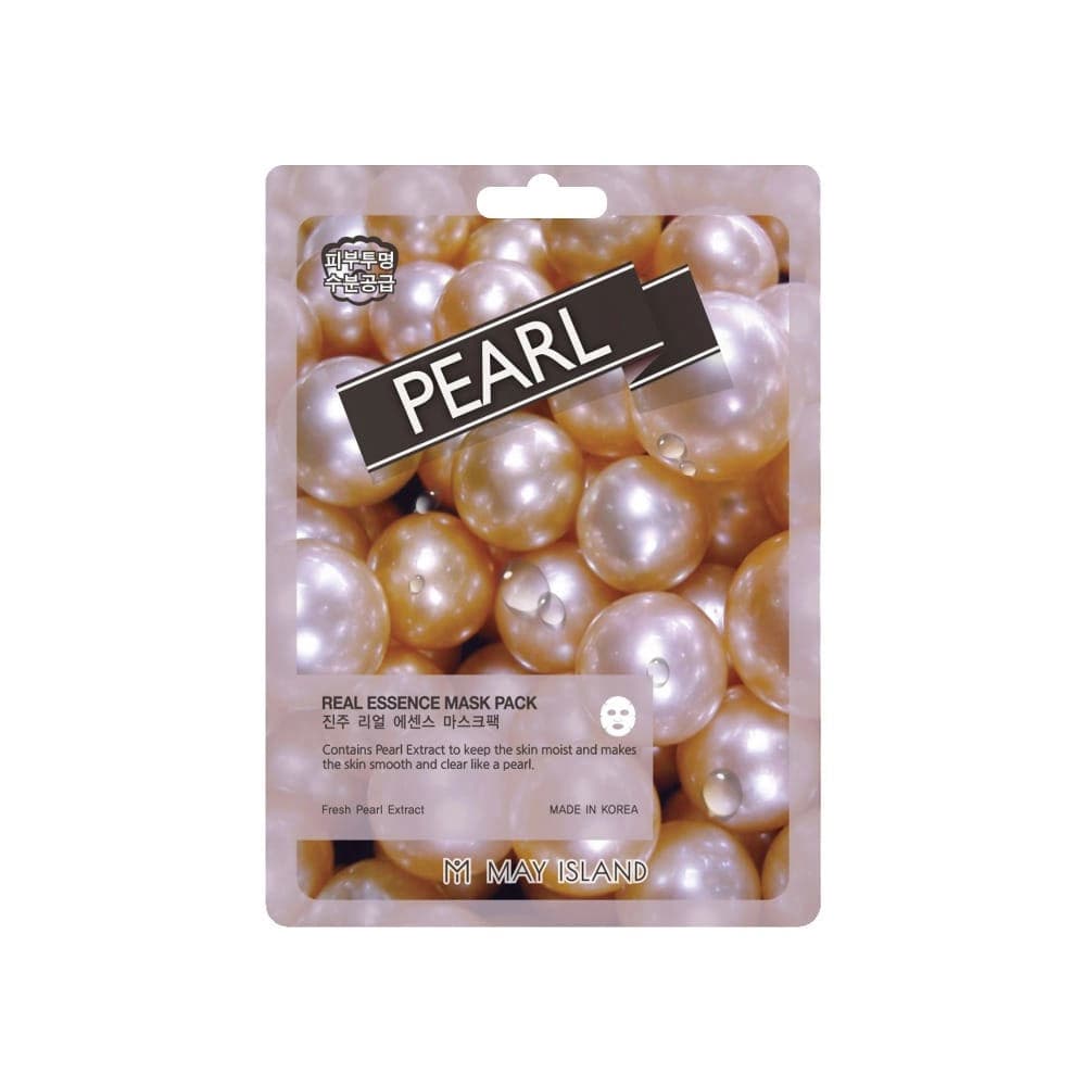 MAY ISLAND 可可思 珍珠潤白精華面膜（單片） - 產品正面包裝 | cosGlint
