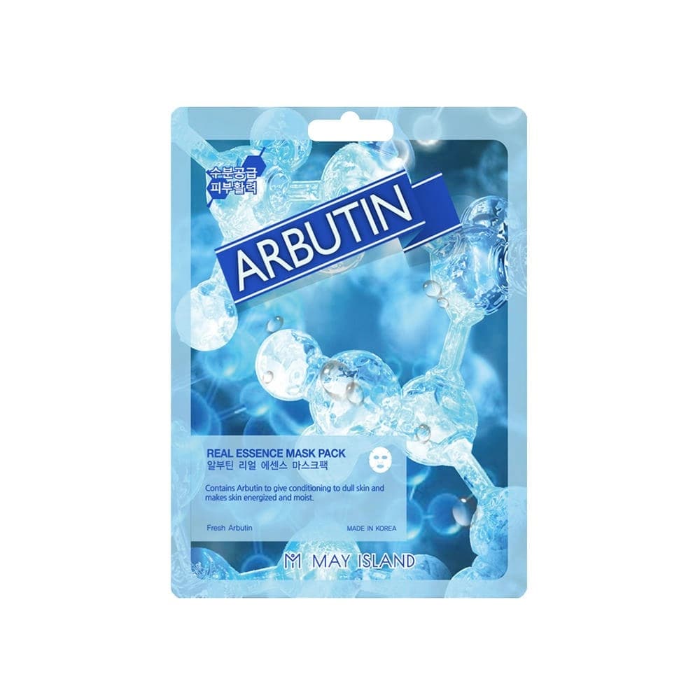 MAY ISLAND 可可思 熊果素透亮精華面膜（單片） - 產品正面包裝 | cosGlint