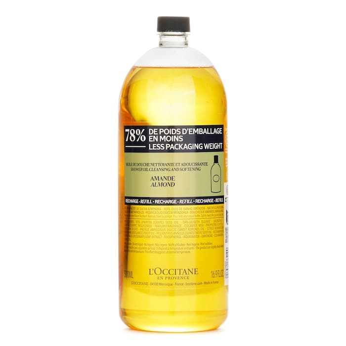 L'Occitane 歐舒丹 L'Occitane 歐舒丹 杏仁沐浴油補充裝 (新舊包裝隨機) 500ml/16.9oz - 產品正面包裝 | cosGlint