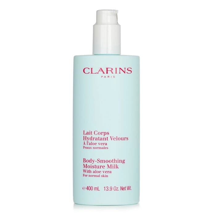 Clarins 克蘭詩 (嬌韻詩) Clarins 克蘭詩 (嬌韻詩) 身體潤膚乳 - 中性膚質適用 Body-Smoothing Moisture Milk With Aloe Vera 400ml/13.9oz - 產品正面包裝 | cosGlint