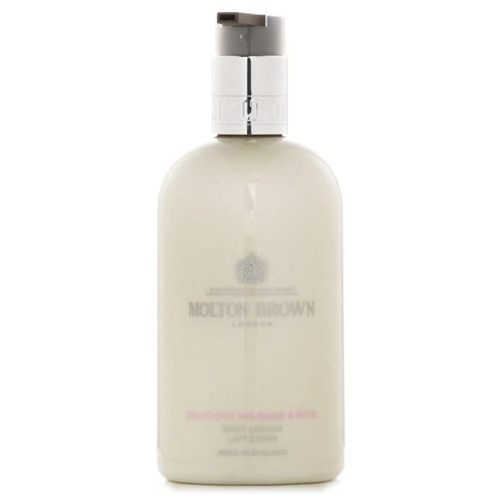 Molton Brown 摩頓布朗 Molton Brown 摩頓布朗 Delicious Rhubarb & Rose 大黃玫瑰身體乳液 300ml/10oz - 產品正面包裝 | cosGlint