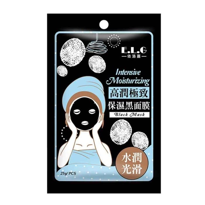 E.L.G E.L.G 高潤極致保濕黑面膜 6pcs - 產品正面包裝 | cosGlint
