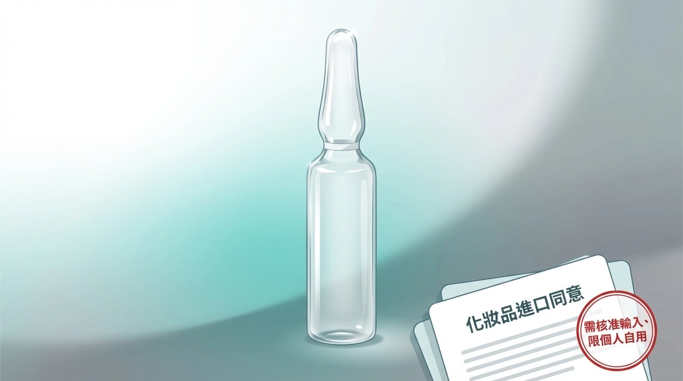 入境攜帶玻璃安瓿化妝品的自用限制與申請規定｜食藥署與海關要點