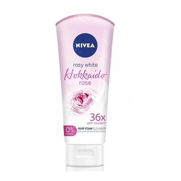 NIVEA 妮維雅 妮維雅北海道玫瑰淨白泡沫潔面乳 (ROSY WHITE HOKKAIDO ROSE CLEANSER) - 產品正面包裝 | cosGlint