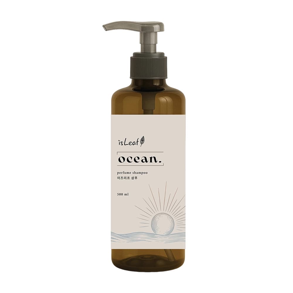 isLeaf純淨香氛洗髮精500ml-暮光海洋(涼感控油+冰河水) - 正面