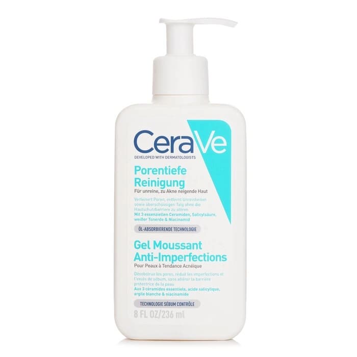 CeraVe CeraVe 控油淨痘潔面啫喱(新舊包裝隨機) 236ml/8oz - 產品正面包裝 | cosGlint
